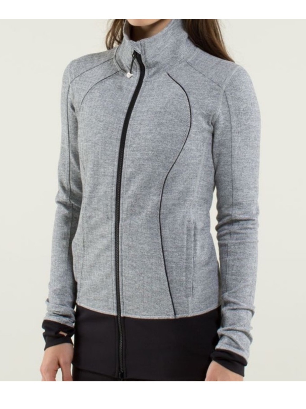 lululemon athletica Light Gray Heather Full-Zip Performance Jacket
